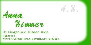 anna wimmer business card